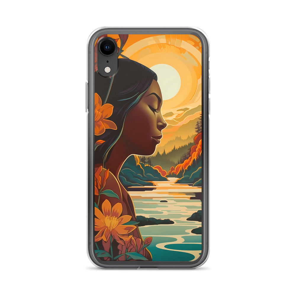 iPhone Case - Woman in Golden Landscape
