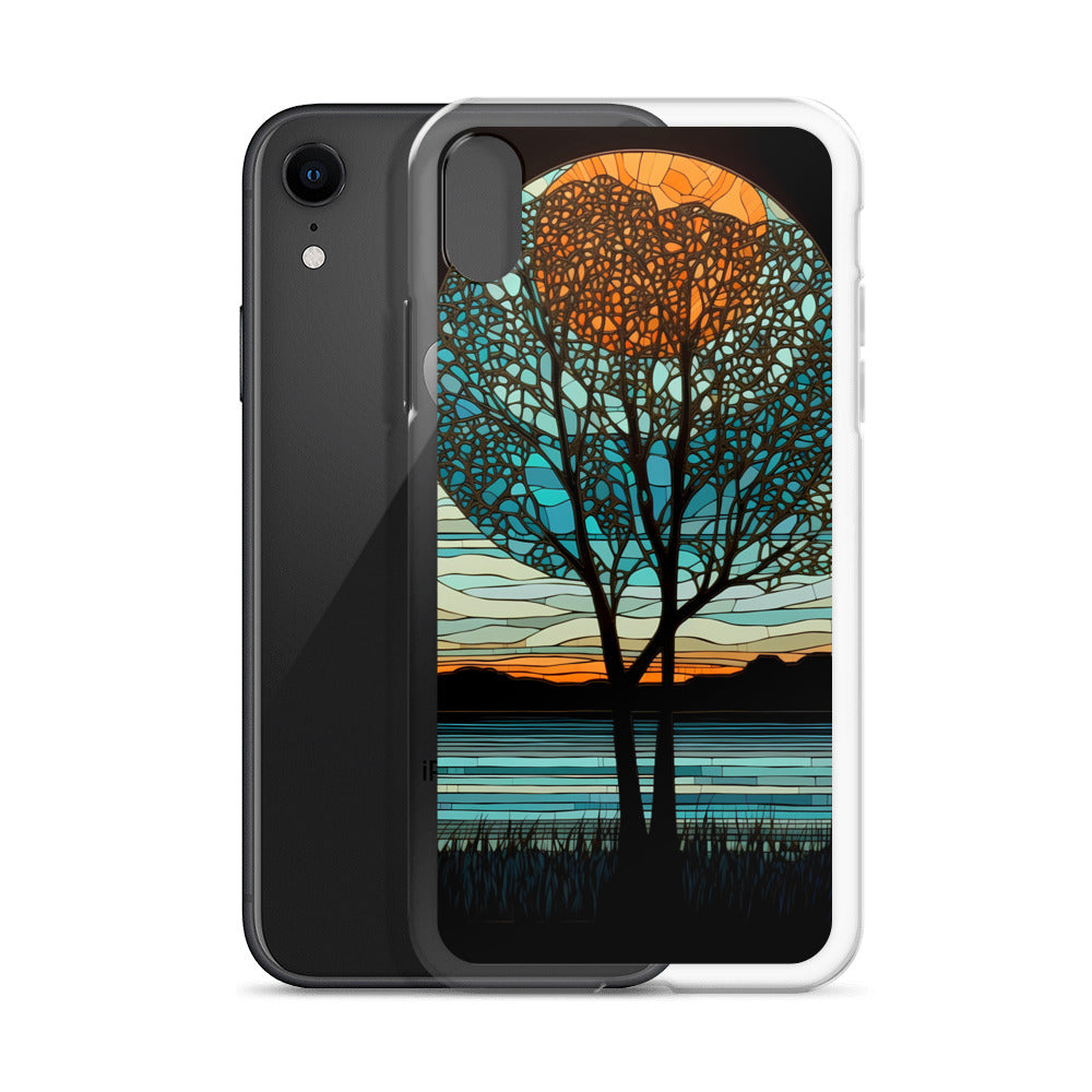 iPhone Case - Moon & Tree Stained Glass