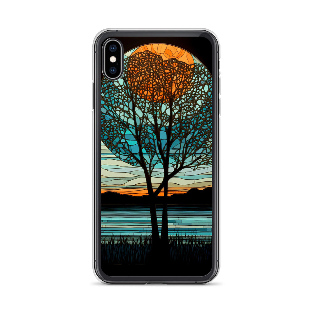 iPhone Case - Moon & Tree Stained Glass