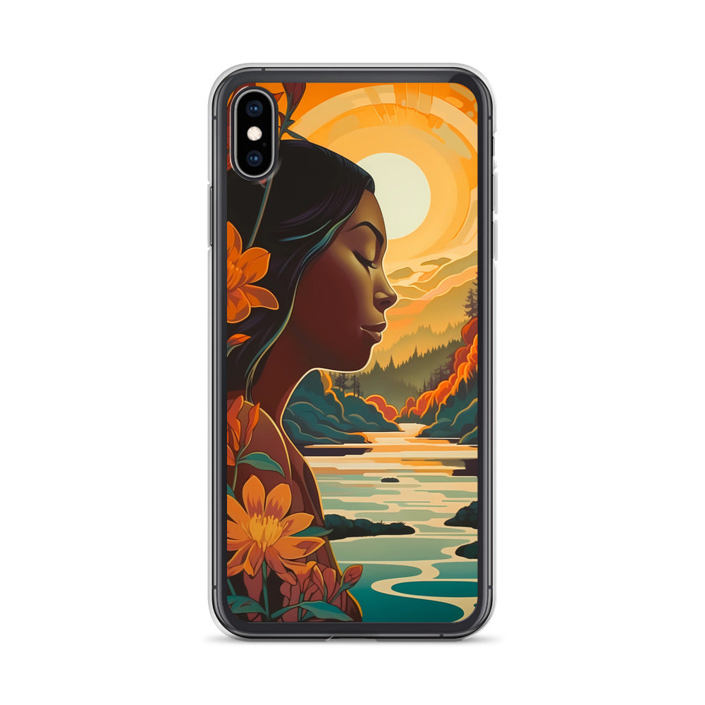 iPhone Case - Woman in Golden Landscape