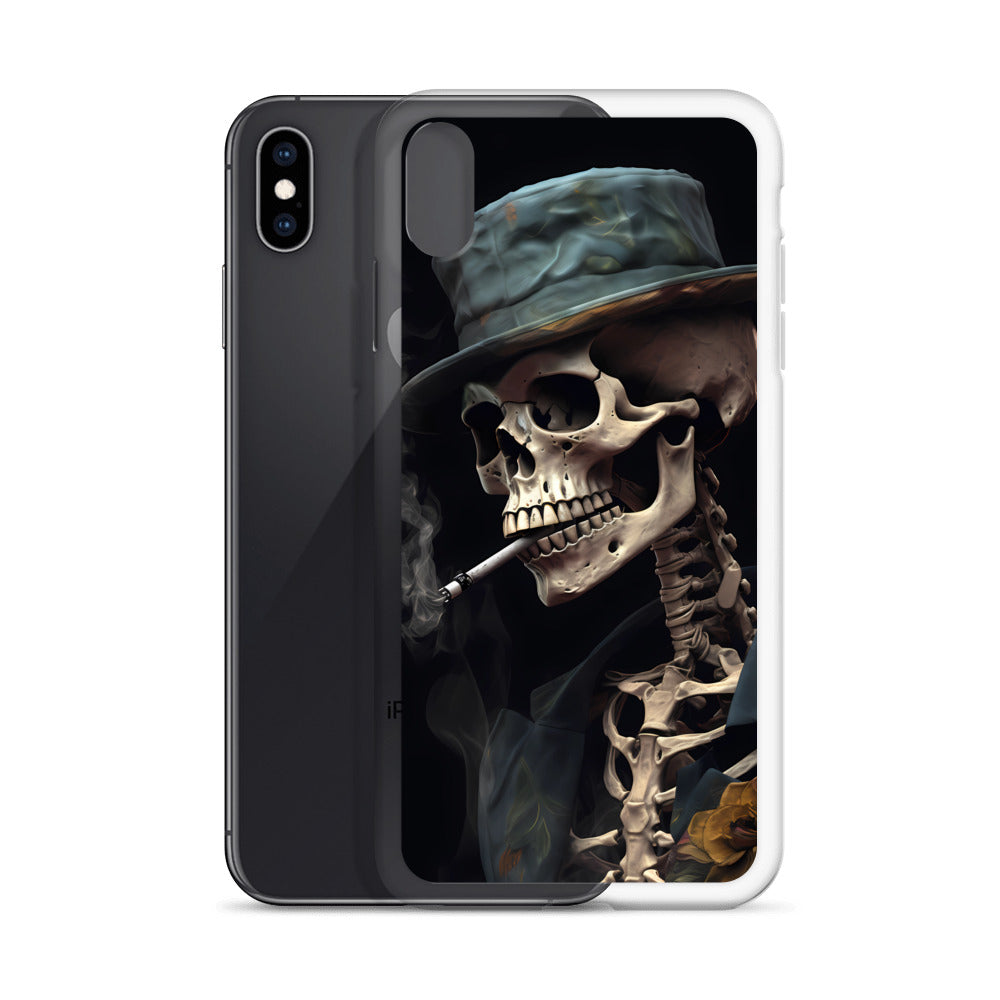 iPhone Case - Gentleman Smoking Skeleton