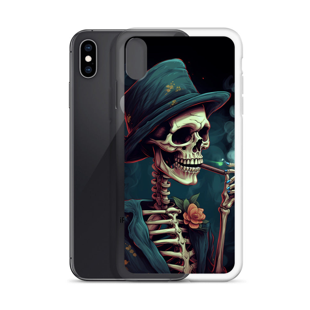 iPhone Case - Cryptidcore Skeleton Smoker