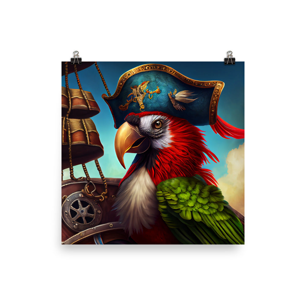 Enhanced Matte Poster - Pirate Parrot