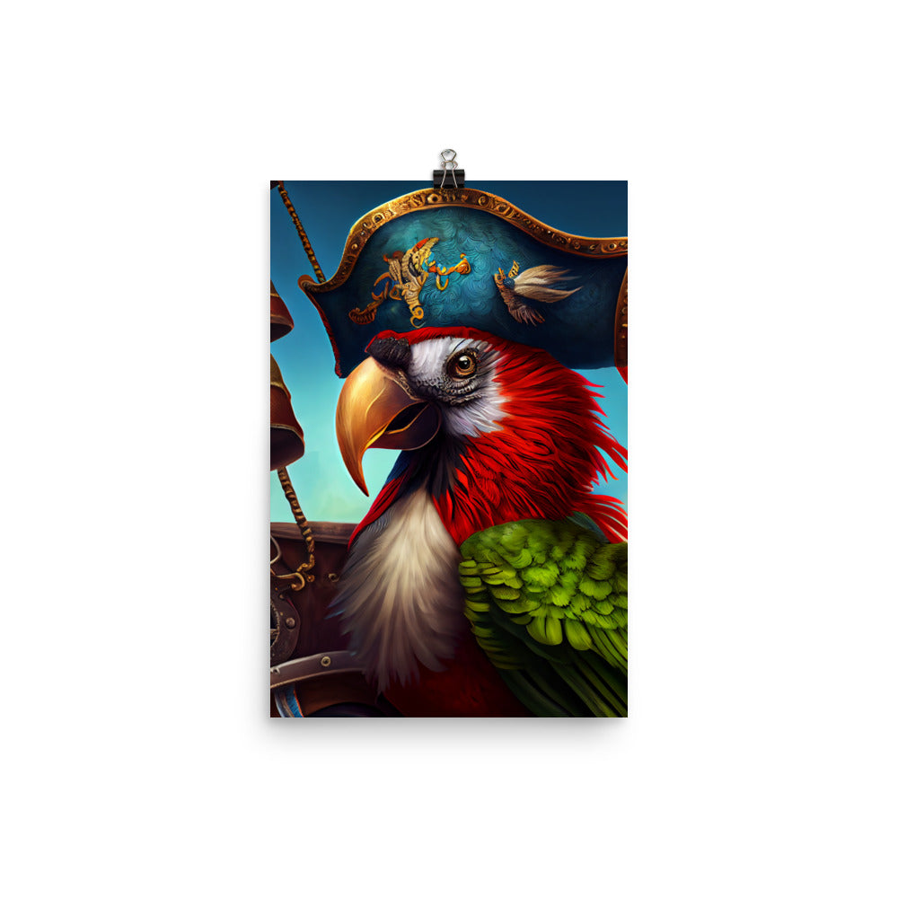Enhanced Matte Poster - Pirate Parrot