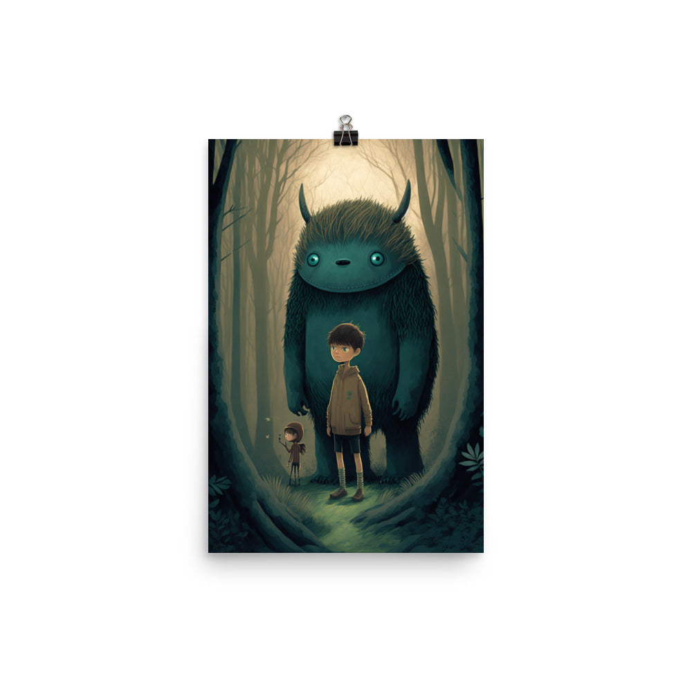 Enhanced Matte Paper Poster - A Boy and His Monster