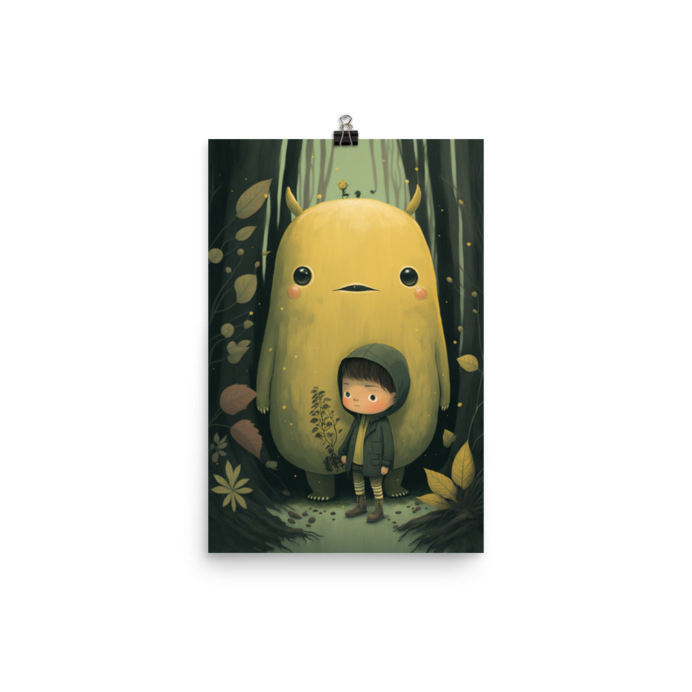 Enhanced Matte Paper Poster - A Boy and His Monster