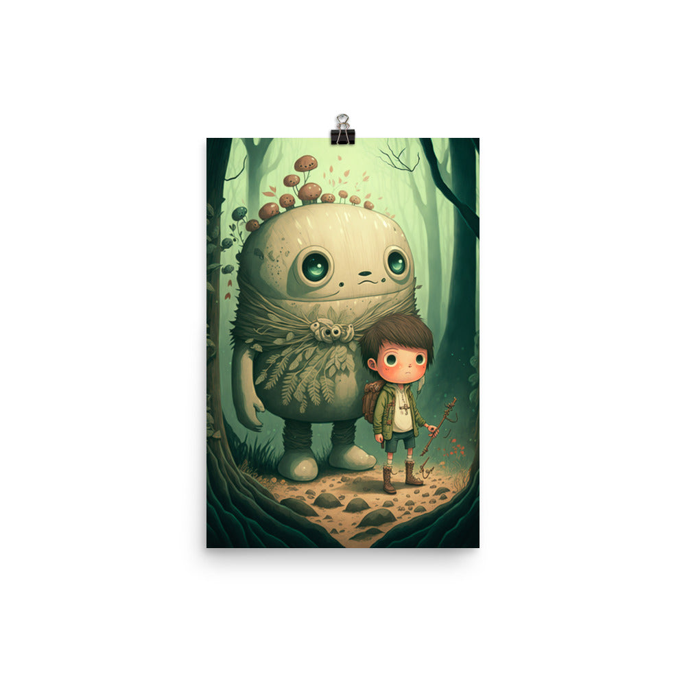 Enhanced Matte Paper Poster - A Boy and His Monster