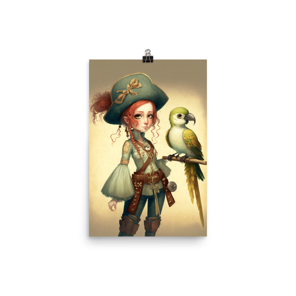 Enhanced Matte Paper Poster - Pirate Girl
