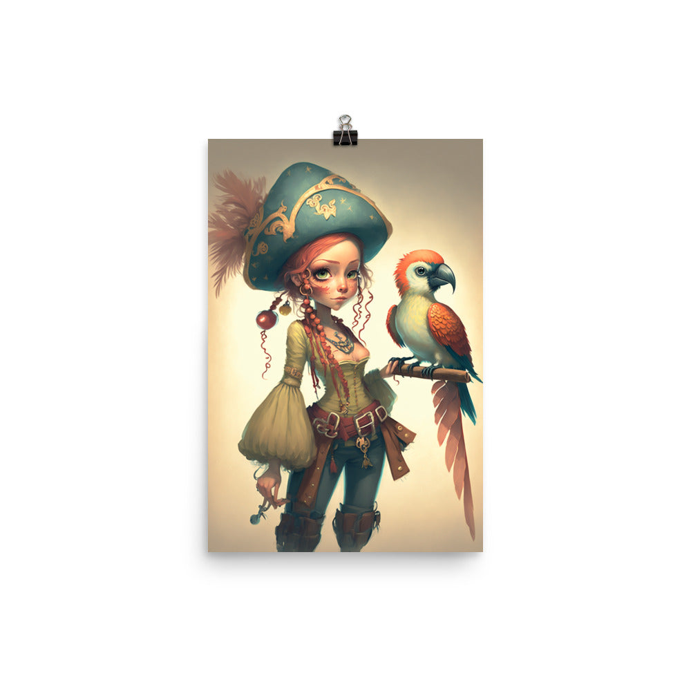 Enhanced Matte Paper Poster - Pirate Girl
