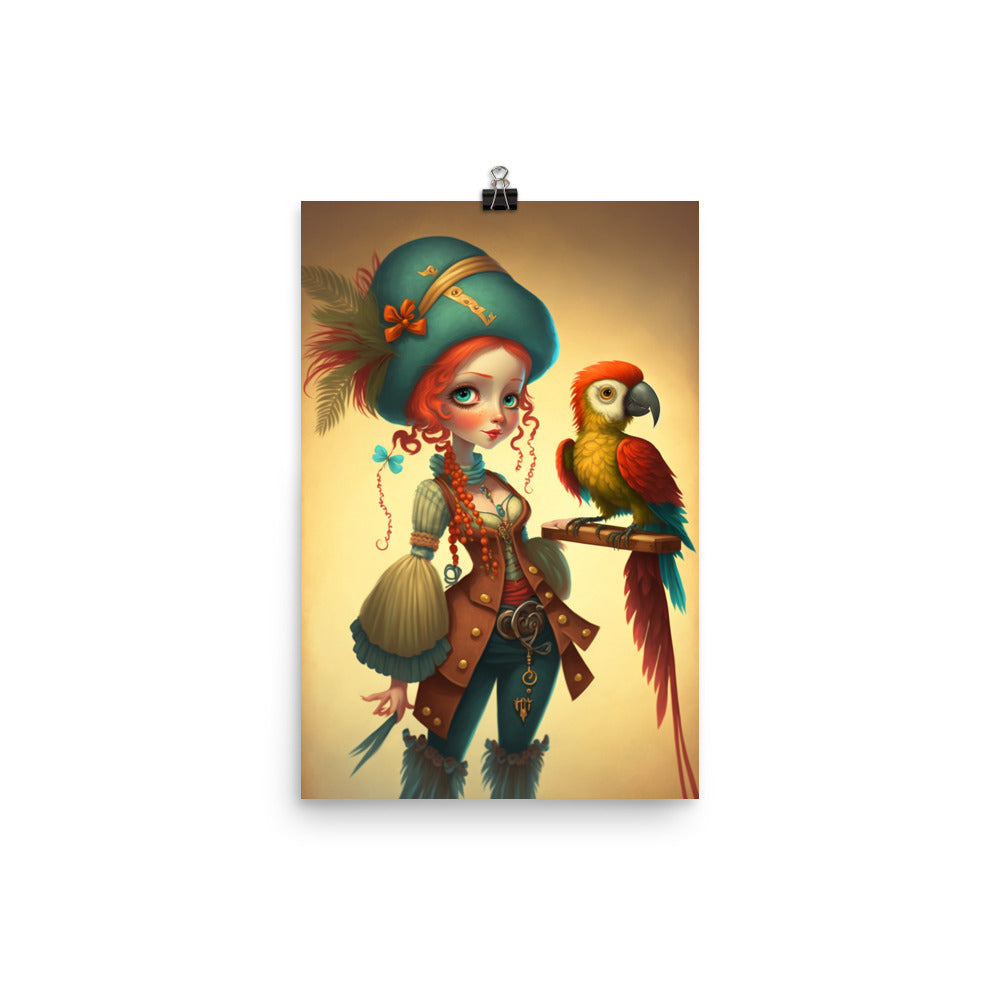 Enhanced Matte Paper Poster - Pirate Girl