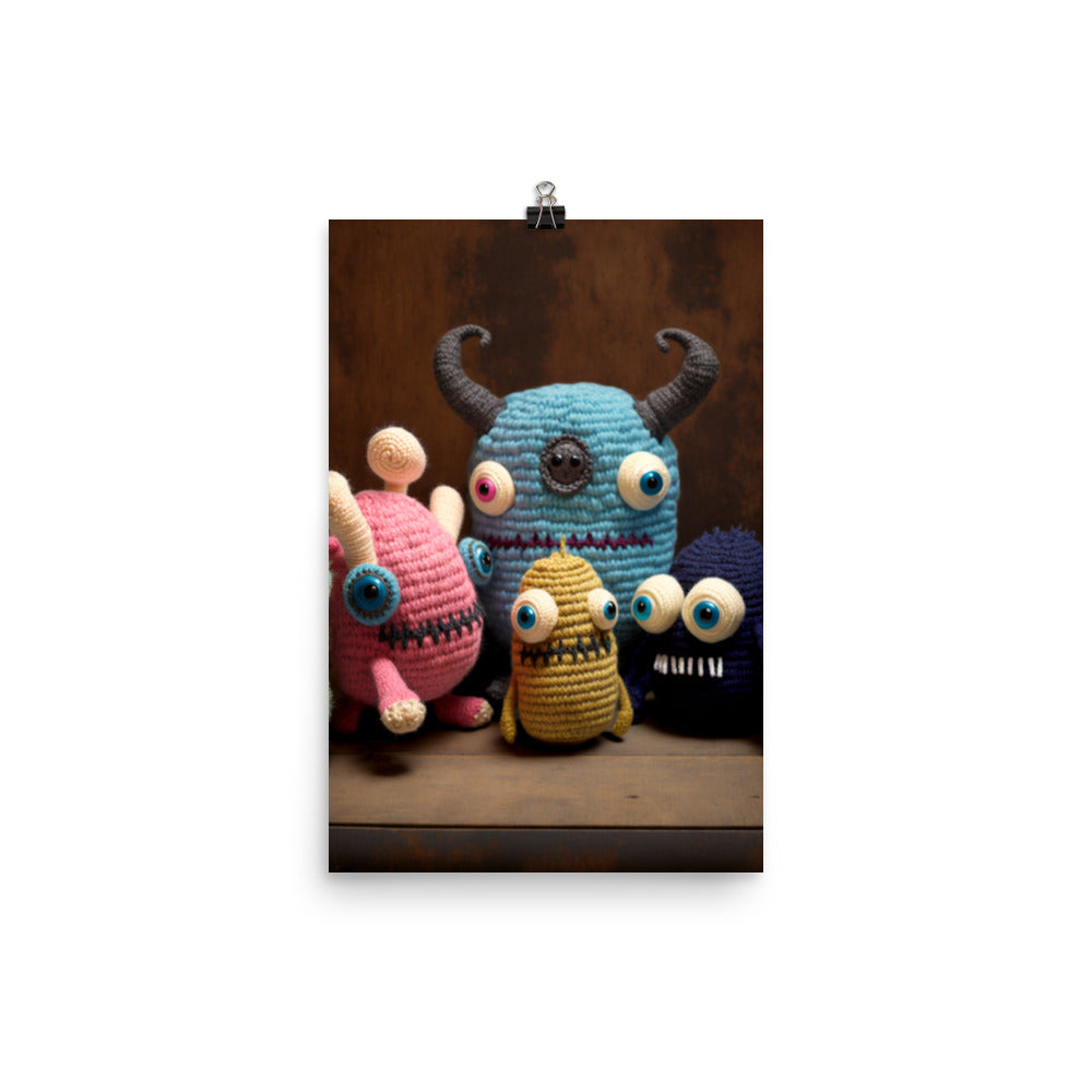 Enhanced Matte Paper Poster - Collectible Knit Monsters