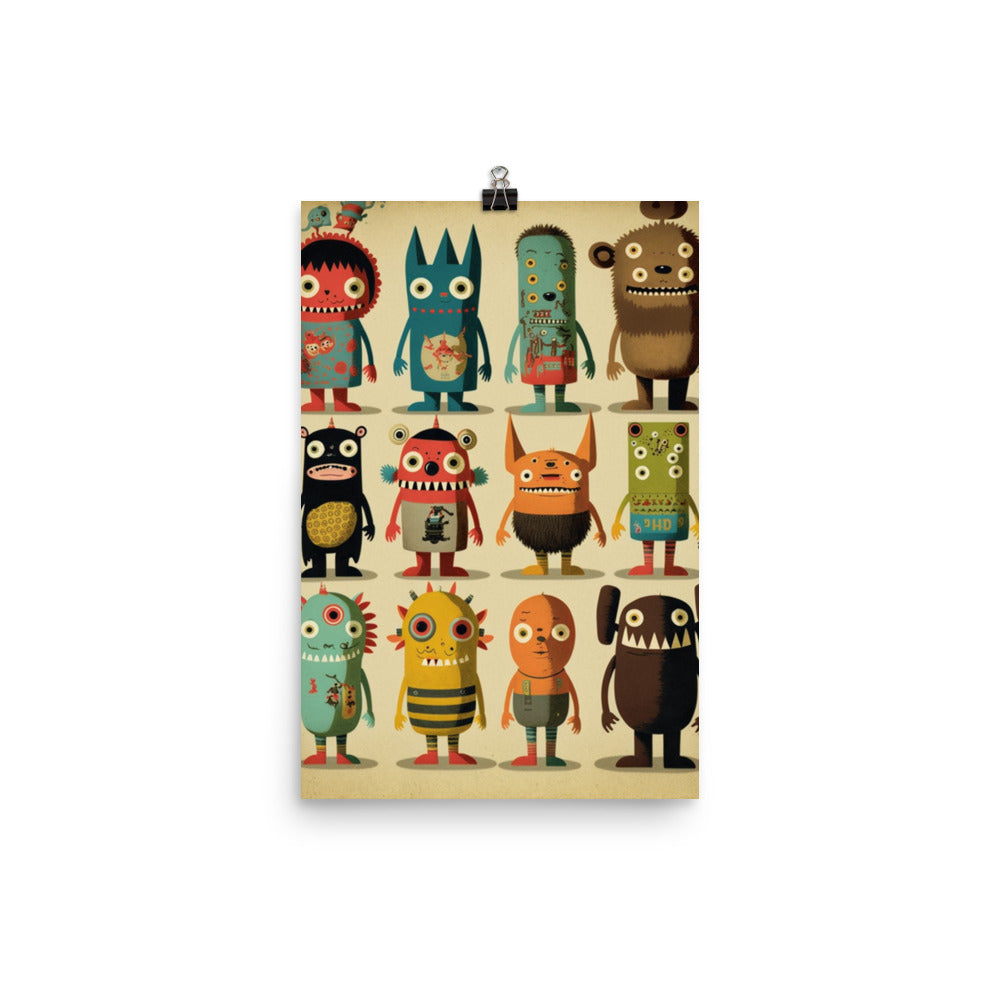 Enhanced Matte Paper Poster - Monster Lineup