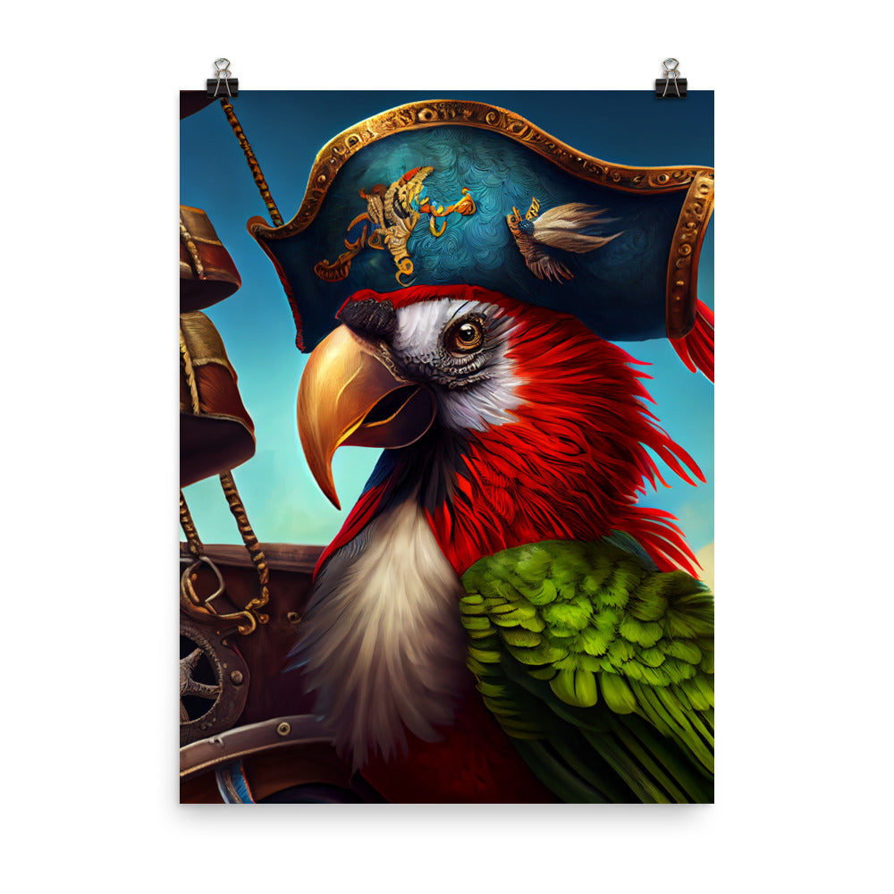 Enhanced Matte Poster - Pirate Parrot