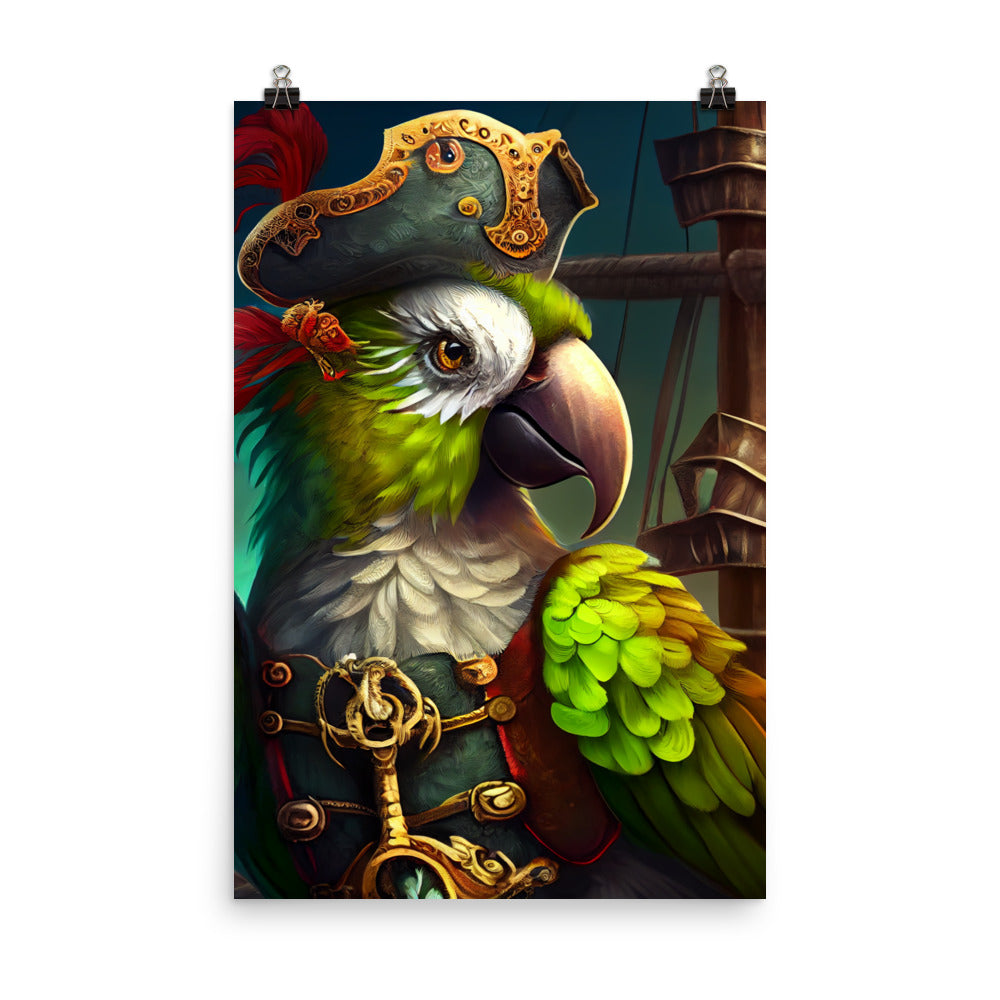 Enhanced Matte Poster - Pirate Parrot