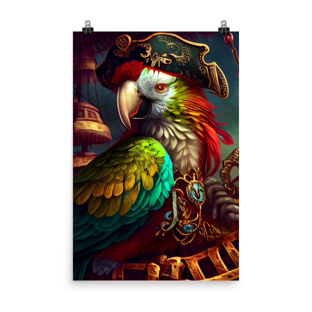 Enhanced Matte Poster - Pirate Parrot