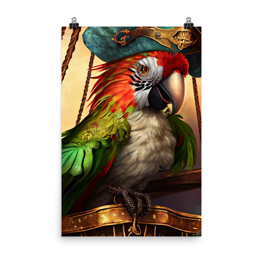 Enhanced Matte Poster - Pirate Parrot