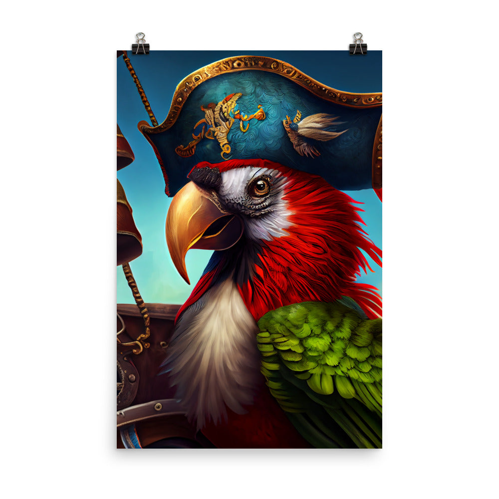 Enhanced Matte Poster - Pirate Parrot