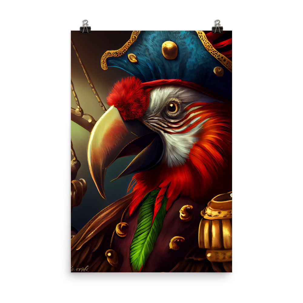 Enhanced Matte Poster - Pirate Parrot