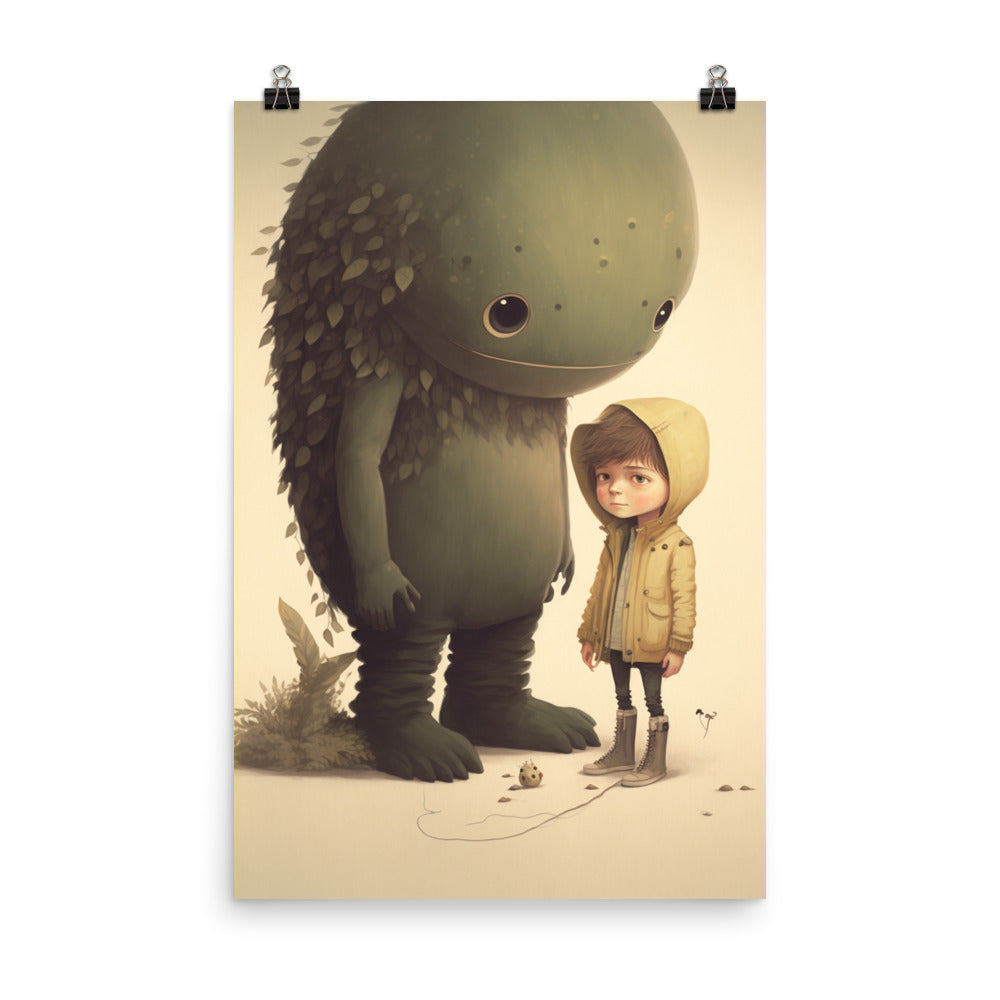 Enhanced Matte Paper Poster - A Boy and His Monster