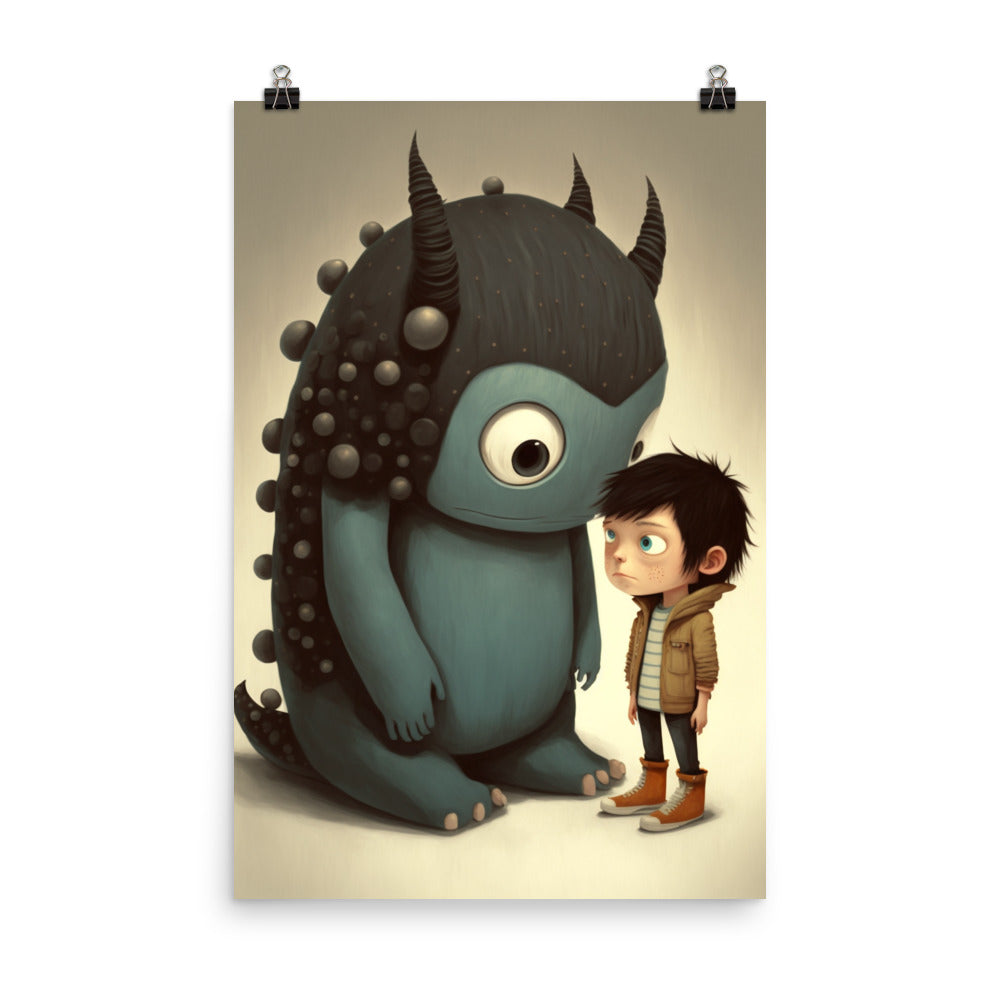 Enhanced Matte Paper Poster - A Boy and His Monster