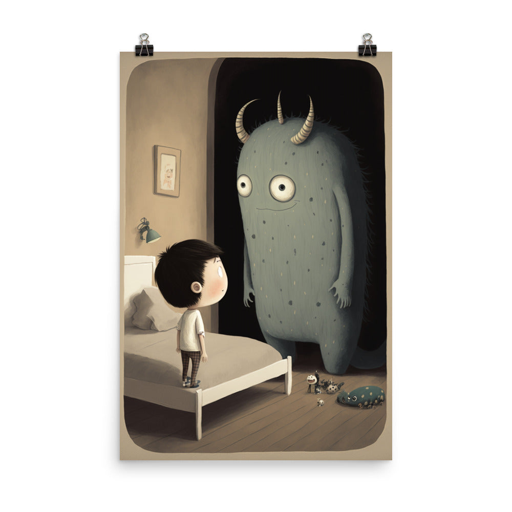 Enhanced Matte Paper Poster - A Boy and His Monster