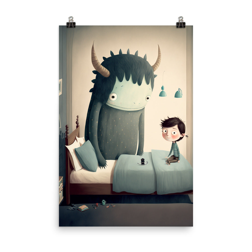 Enhanced Matte Paper Poster - A Boy and His Monster