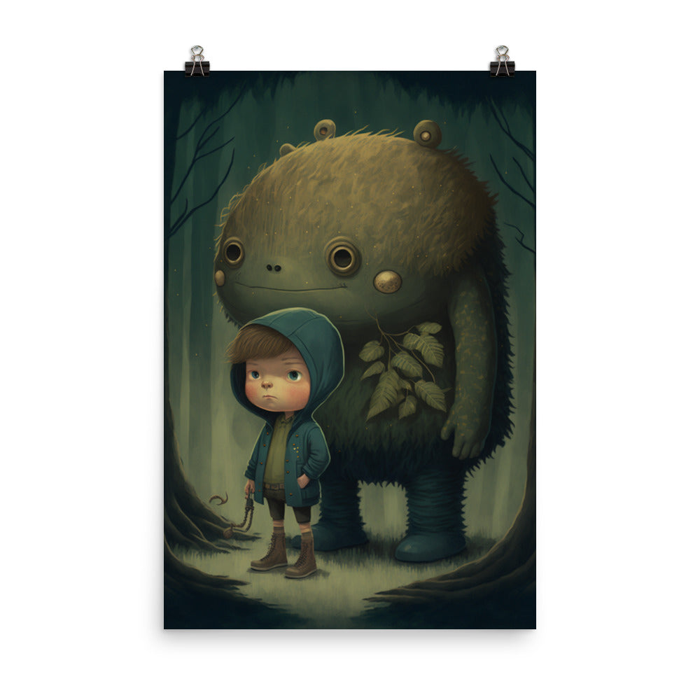 Enhanced Matte Paper Poster - A Boy and His Monster