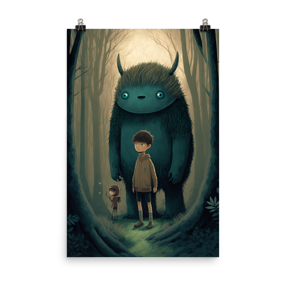 Enhanced Matte Paper Poster - A Boy and His Monster
