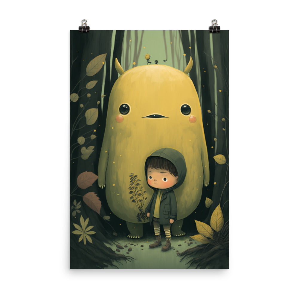 Enhanced Matte Paper Poster - A Boy and His Monster