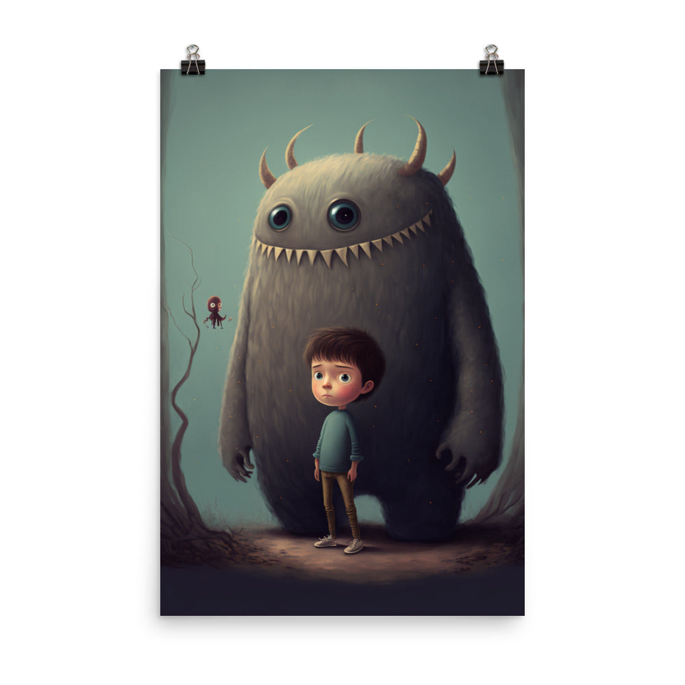 Enhanced Matte Paper Poster - A Boy and His Monster