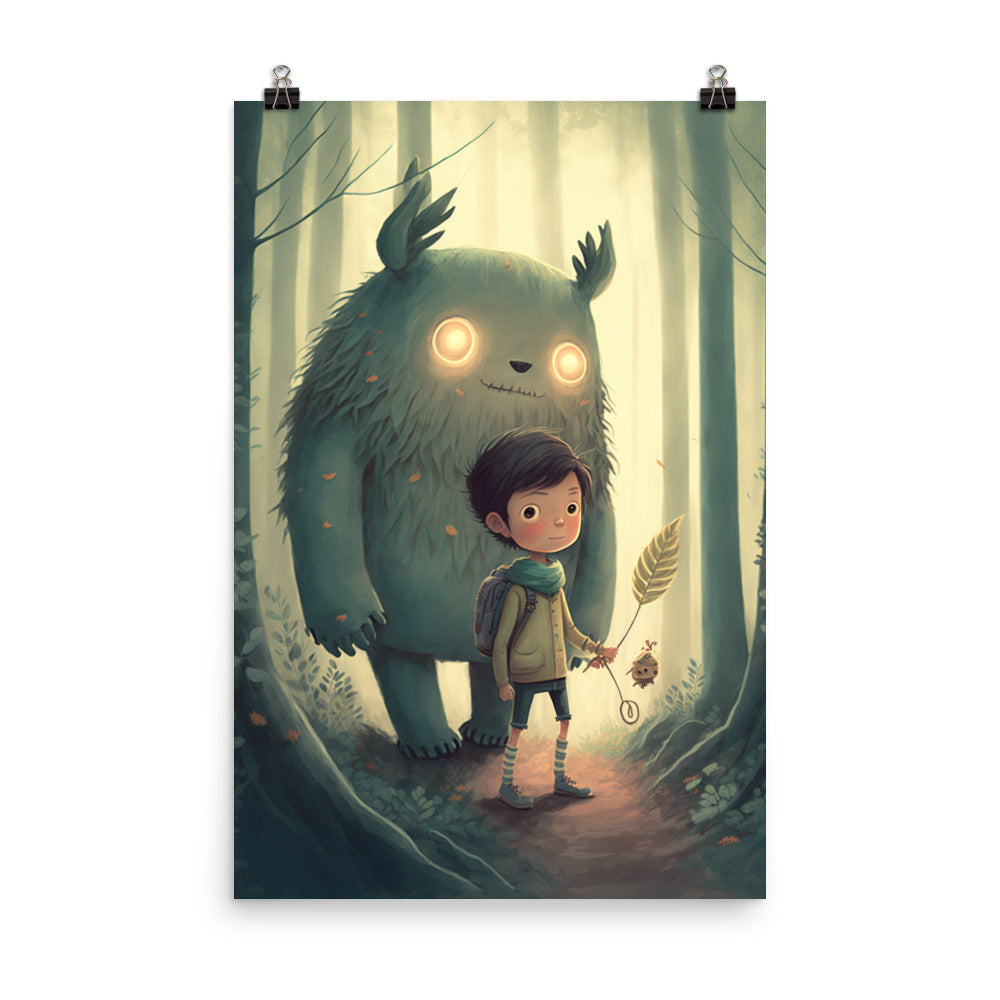 Enhanced Matte Paper Poster - A Boy and His Monster