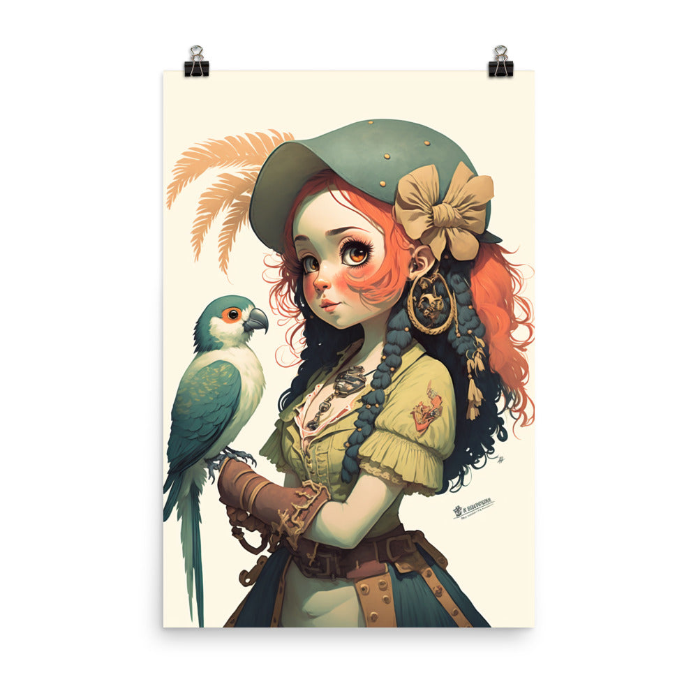 Enhanced Matte Paper Poster - Pirate Girl