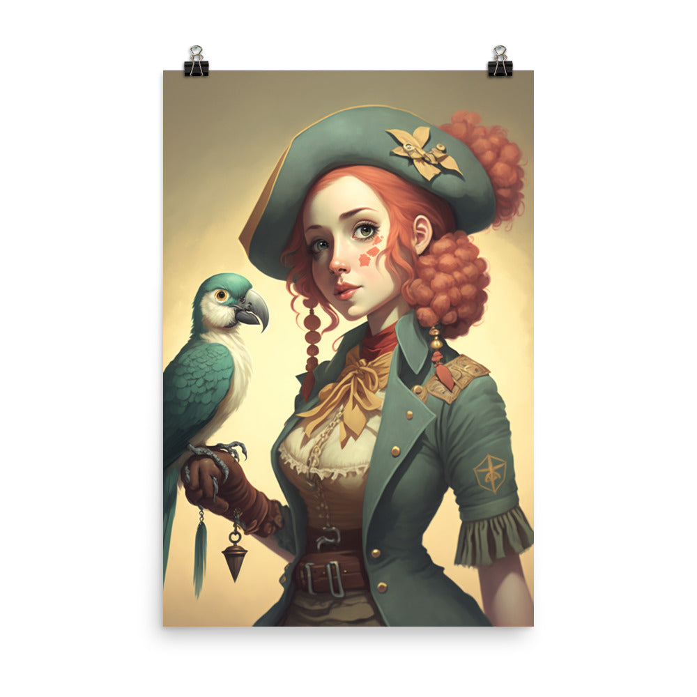 Enhanced Matte Paper Poster - Pirate Girl
