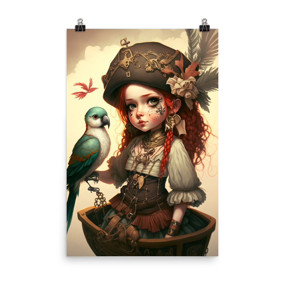 Enhanced Matte Paper Poster - Pirate Girl