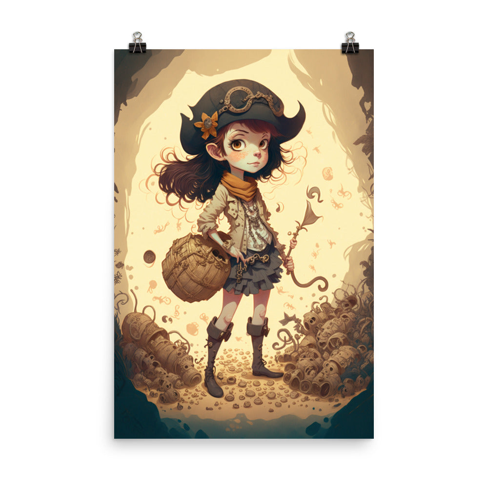Enhanced Matte Paper Poster - Pirate Girl