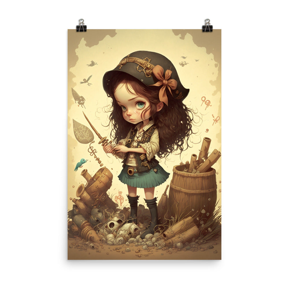 Enhanced Matte Paper Poster - Pirate Girl