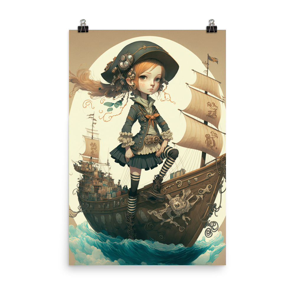 Enhanced Matte Paper Poster - Pirate Girl