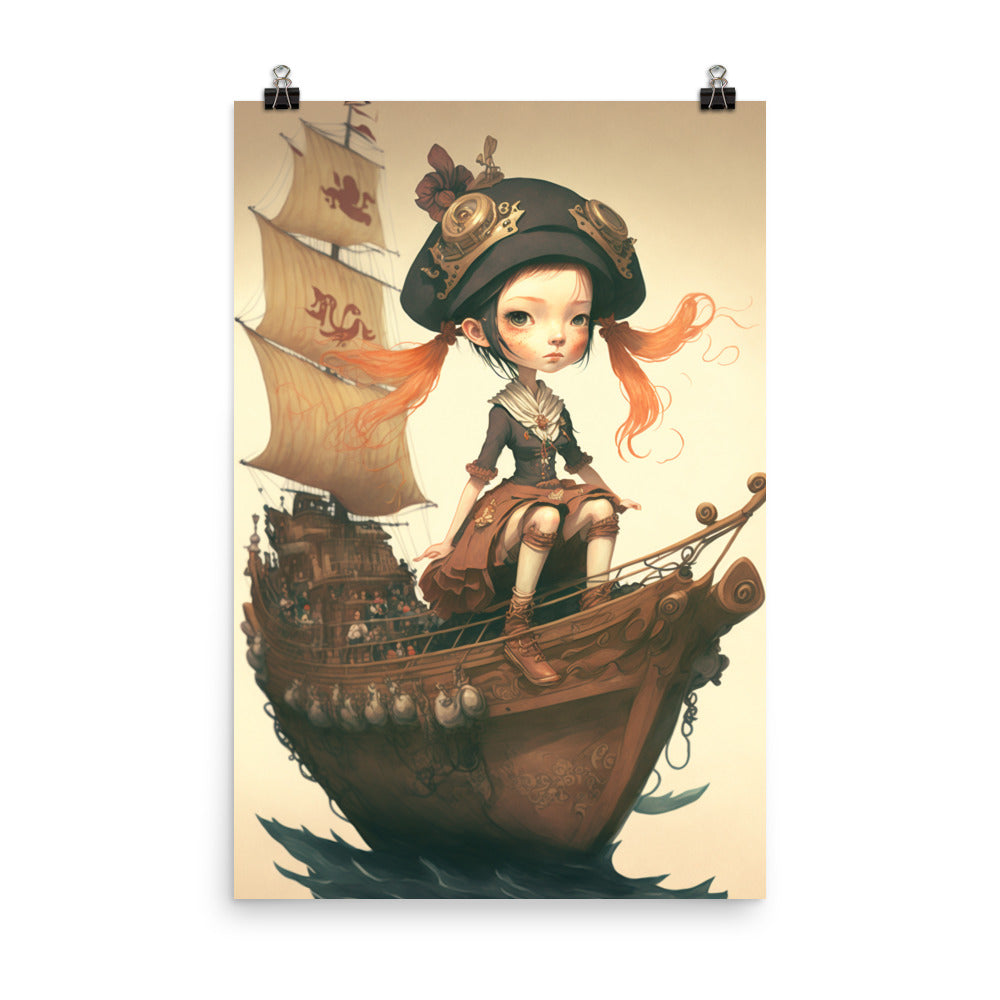 Enhanced Matte Paper Poster - Pirate Girl