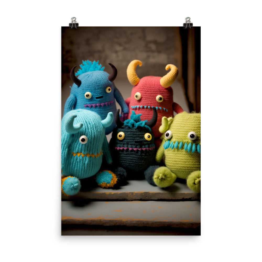 Enhanced Matte Paper Poster - Collectible Knit Monsters