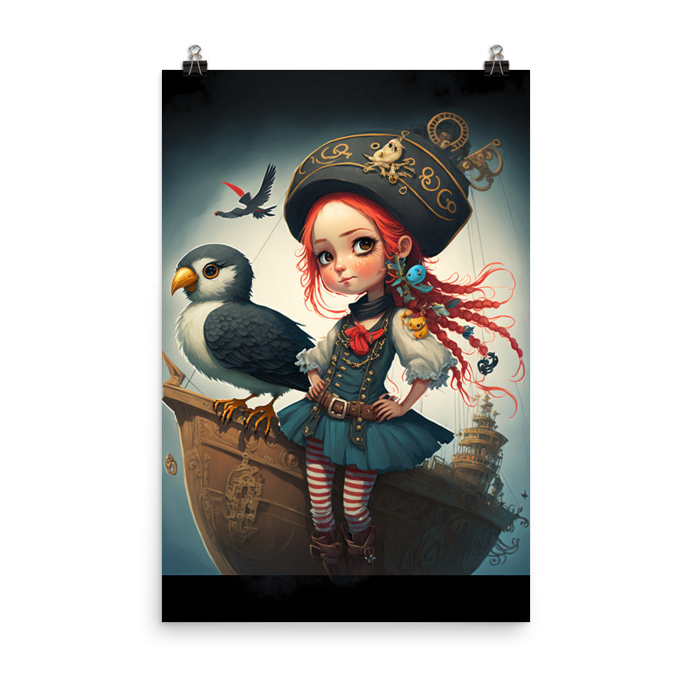 Enhanced Matte Paper Poster - Pirate Girl