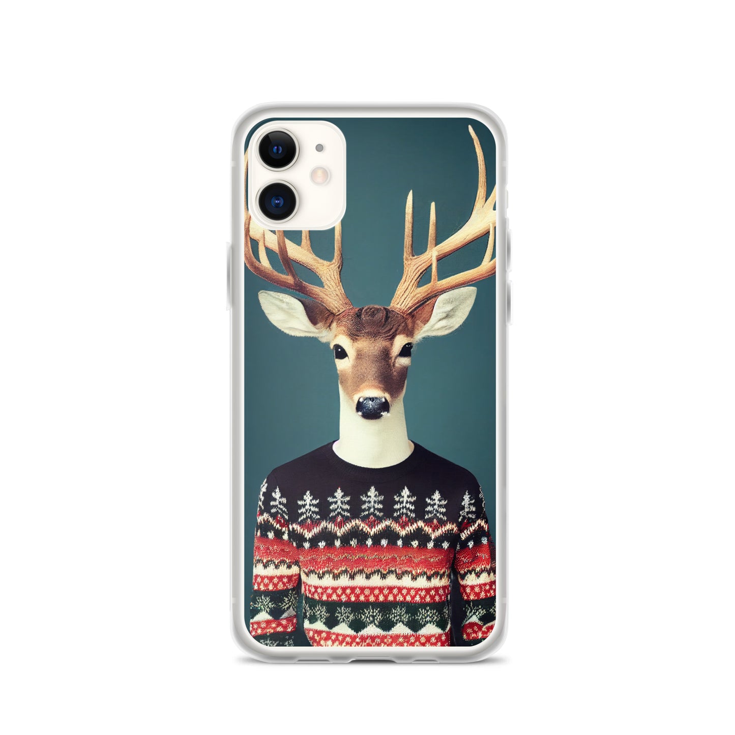 iPhone Case - Deer Wearing Christmas Sweater