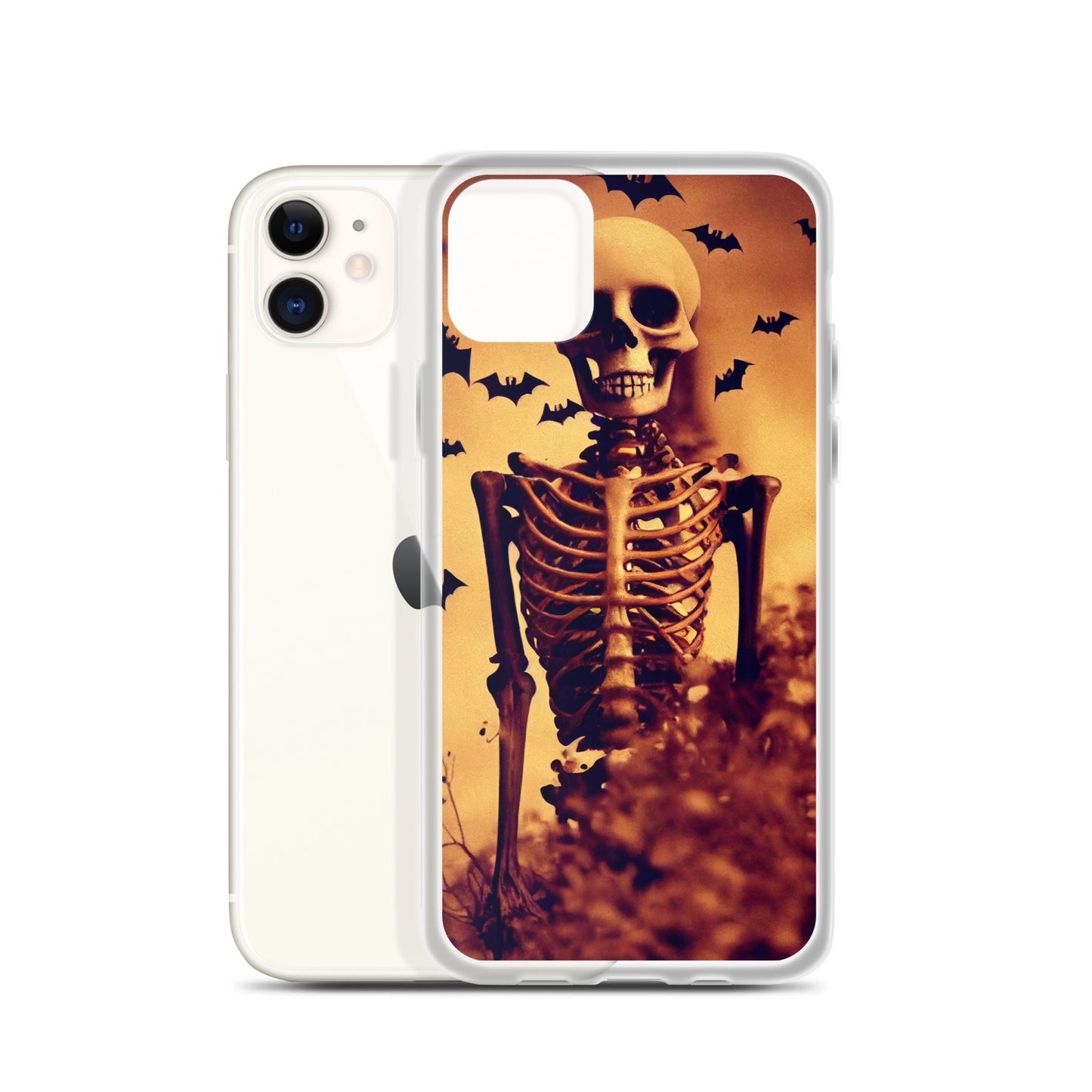 iPhone Case - Halloween Skeleton and Bats