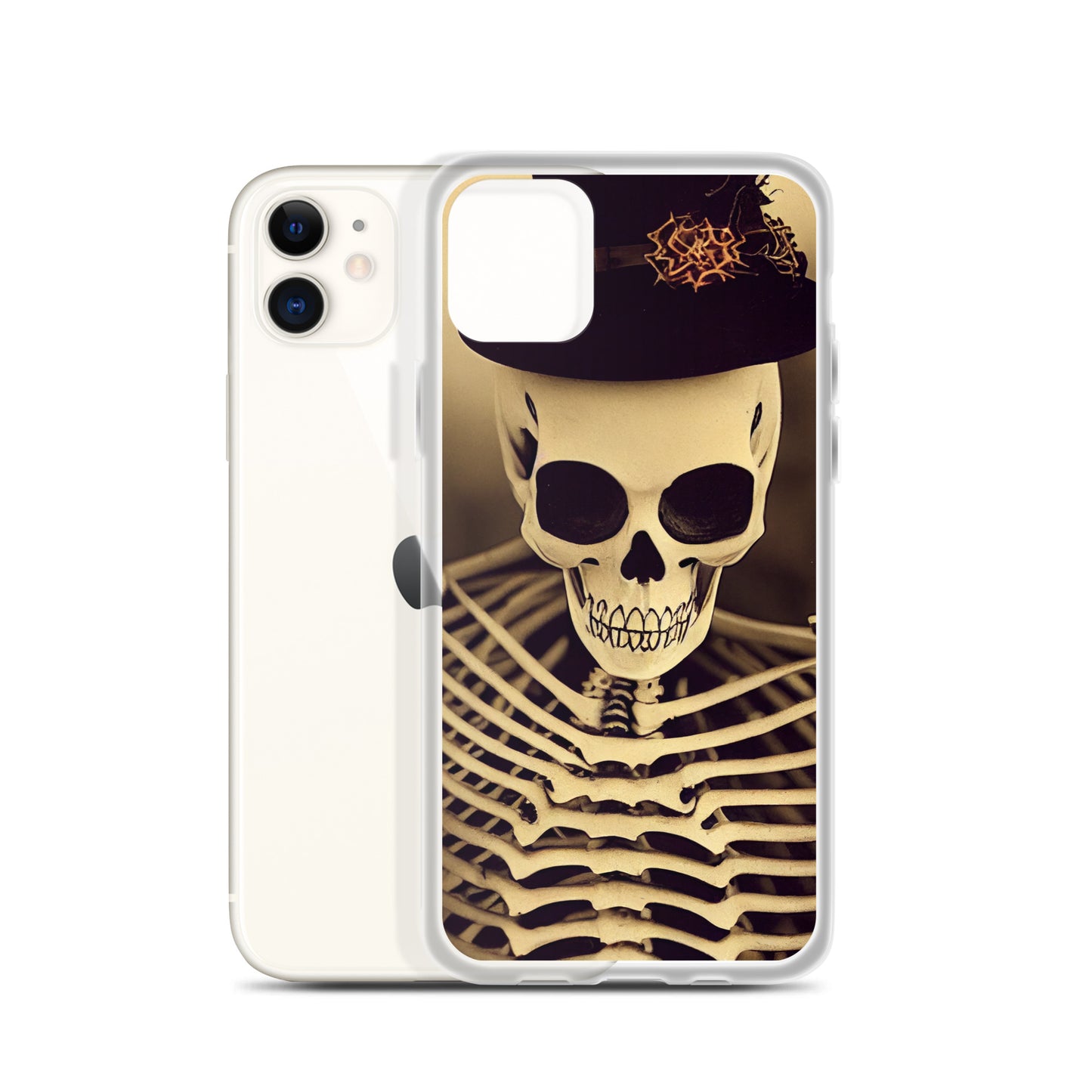 iPhone Case - Halloween Skeleton in a Hat