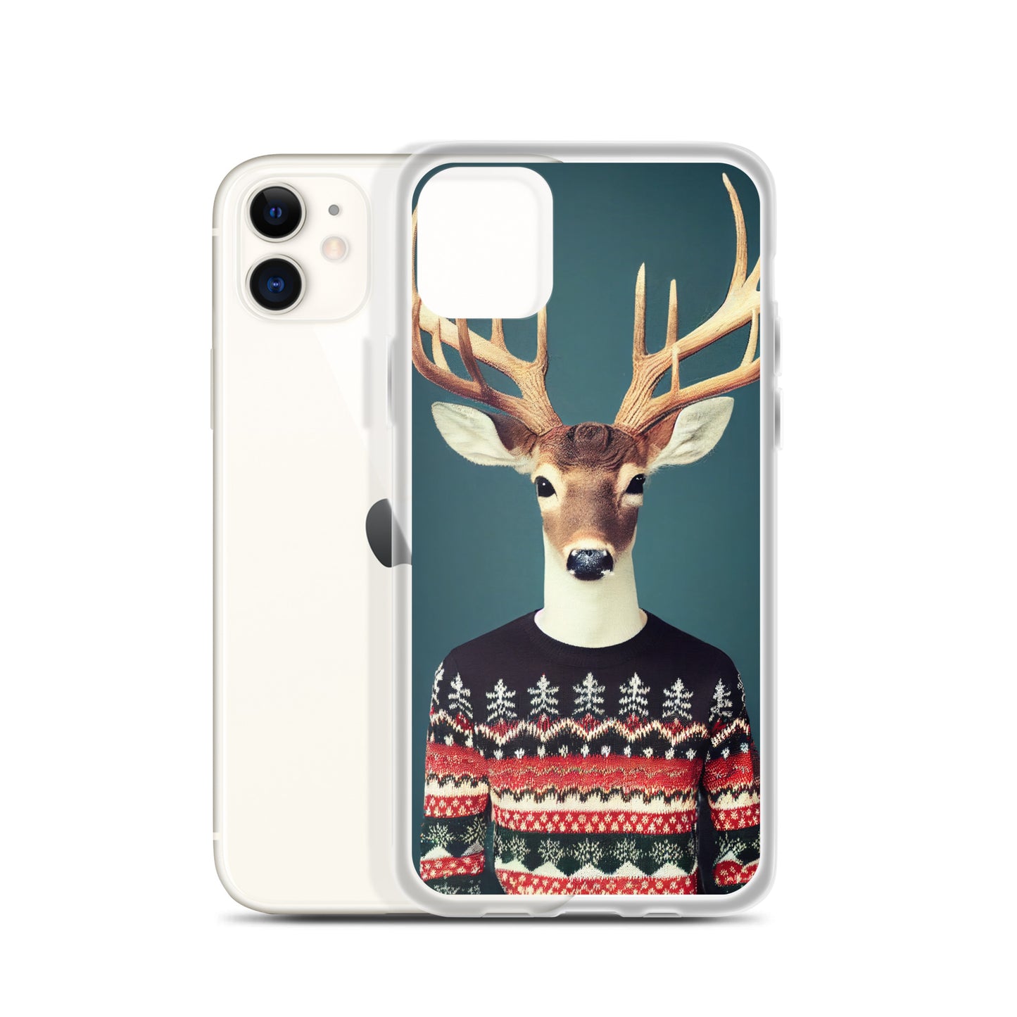 iPhone Case - Deer Wearing Christmas Sweater