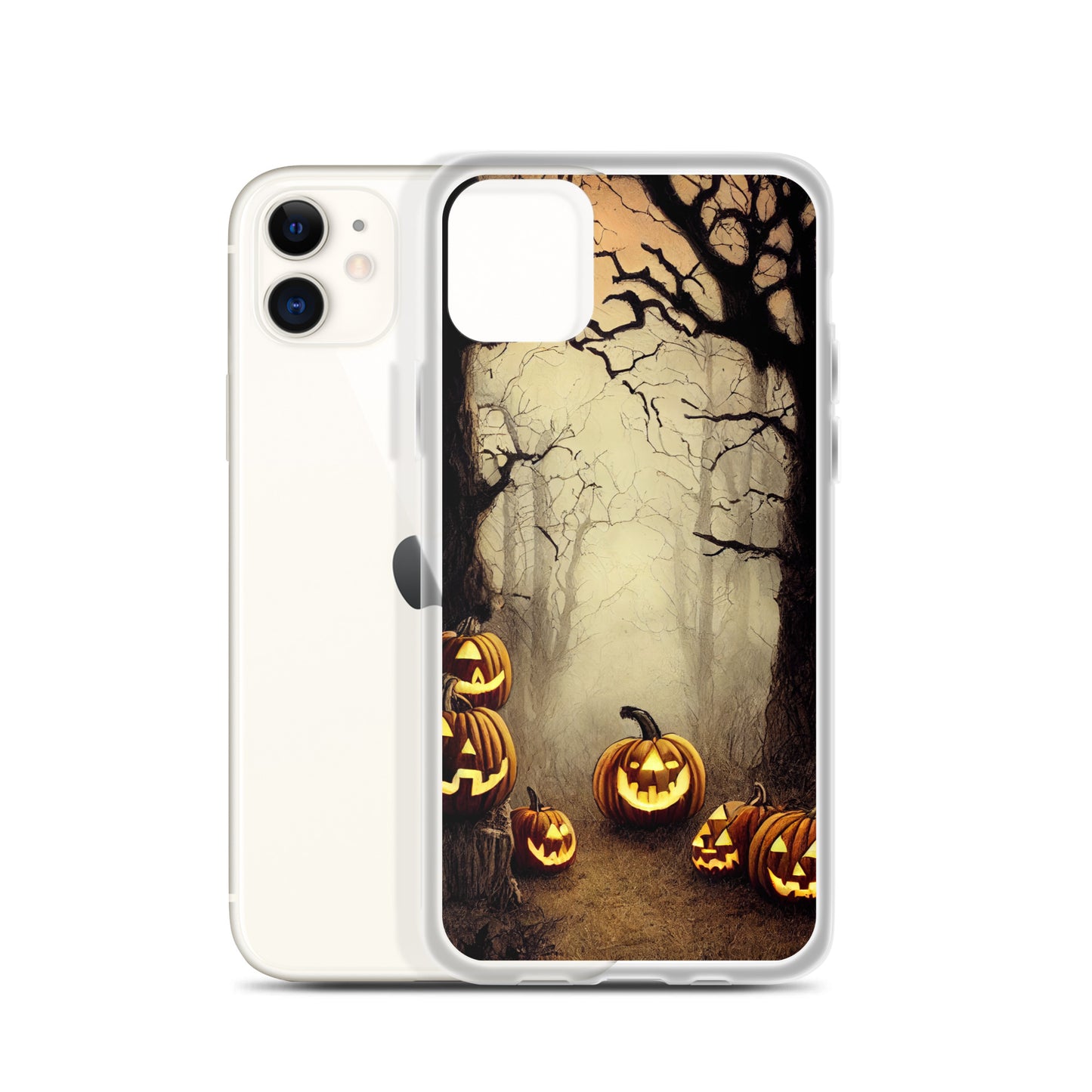 iPhone Case - Halloween Misty Forest Pumpkins