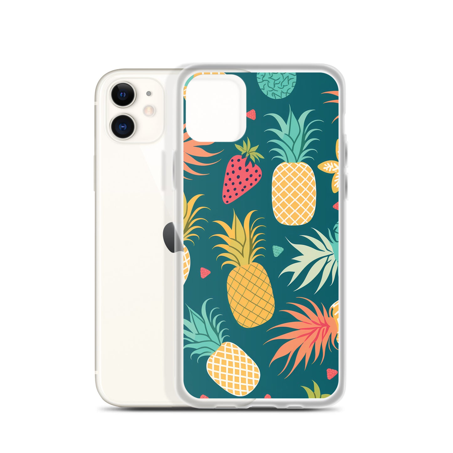 iPhone Case - Pineaples on Aqua