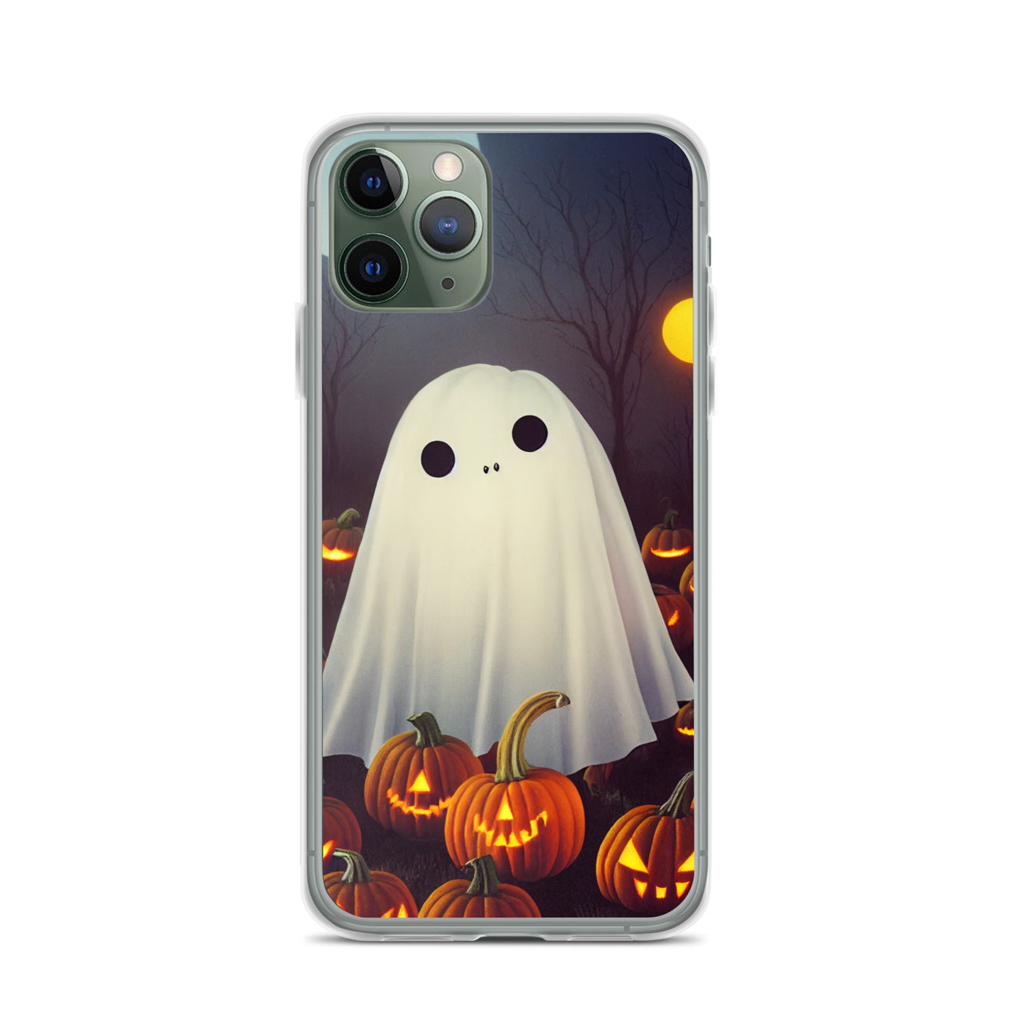iPhone Case - Halloween Cute Ghost in the Pumpkin Patch