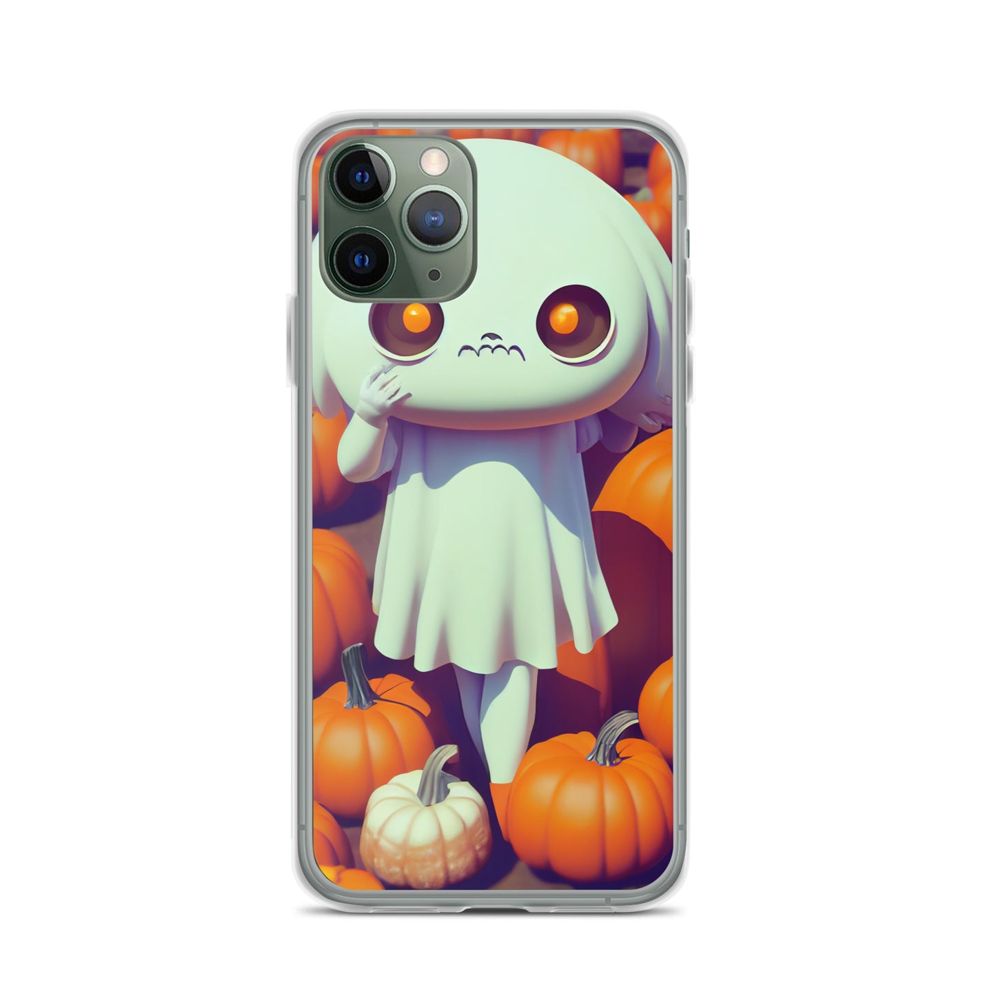 iPhone Case - Halloween Ghost Girl in the Pumpkin Patch