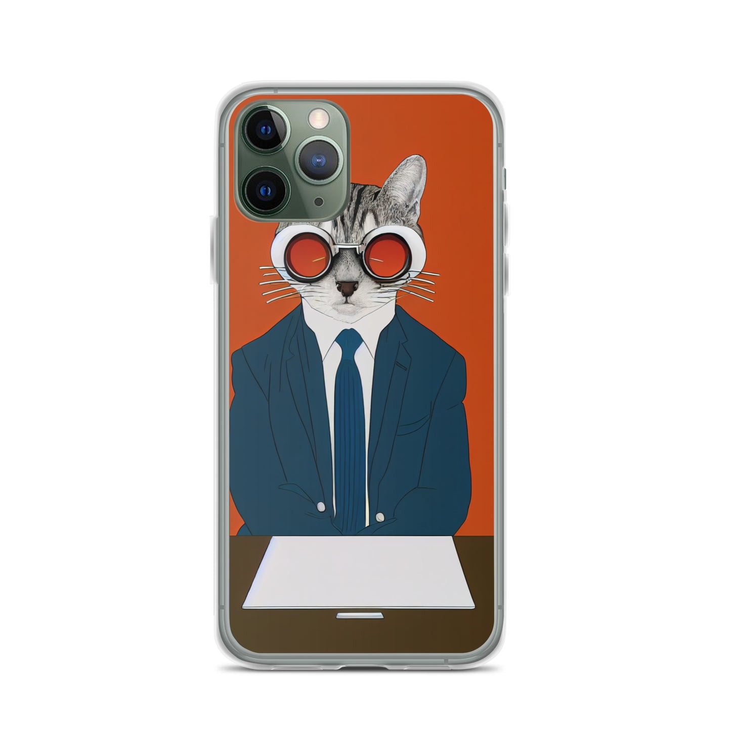 iPhone Case - Orange Business Cat Boss
