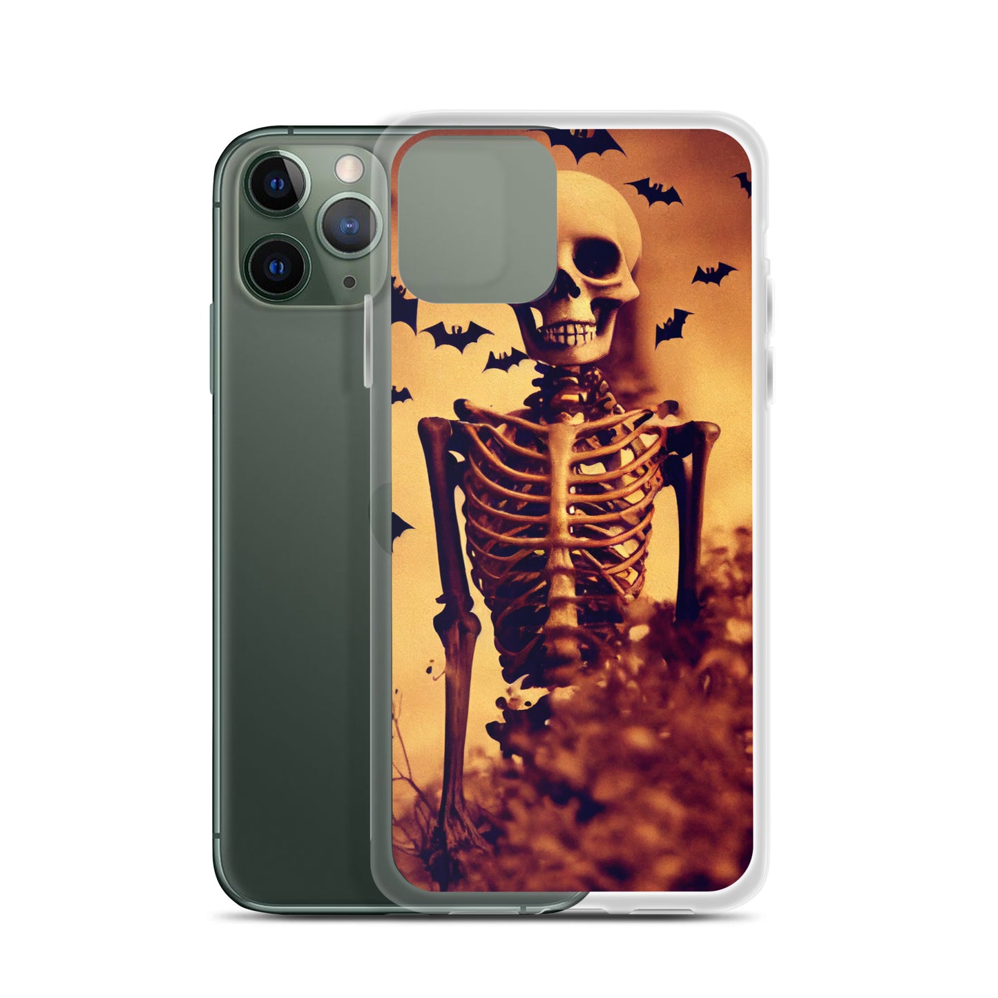 iPhone Case - Halloween Skeleton and Bats